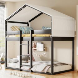 Twin Over Twin Bunk Bed & Tent - Espresso