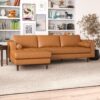 Anthony - Corner Sectional Sofa Left Facing - Orange - Image 8
