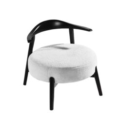 Upholstered Accent Chair, Modern Living Room Chairs, Reading Armchair For Sunroom Bedroom - White