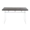 Geo - Industrial Dining Table - Vintage White / Espresso - Image 5