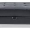 Sleek Contemporary Ottoman - Black - Image 2