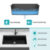 Kitchen Sink 28" X 19" Granite Composite Workstation Undermount - Black - Image 7