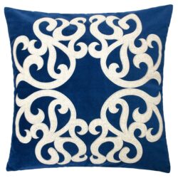 Dora - Vintage Vine Pillow Cover With Matching Back - Indigo