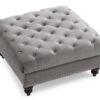 Elegant Seating Ottoman - Dark Gray - Image 2