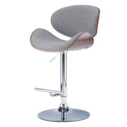 Marana - Bentwood Adjustable Swivel Bar Stool - Gray