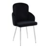 Dahlia - Contemporary Dining Chair (Set of 2) - Chrome / Black / Gold - Image 2