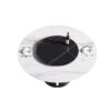59.05" Modern Artificial Stone Round Carbon Steel Base Dining Table, Can Accommodate 6 People, Black Artificial Stone Turntable - White / Black - Image 5