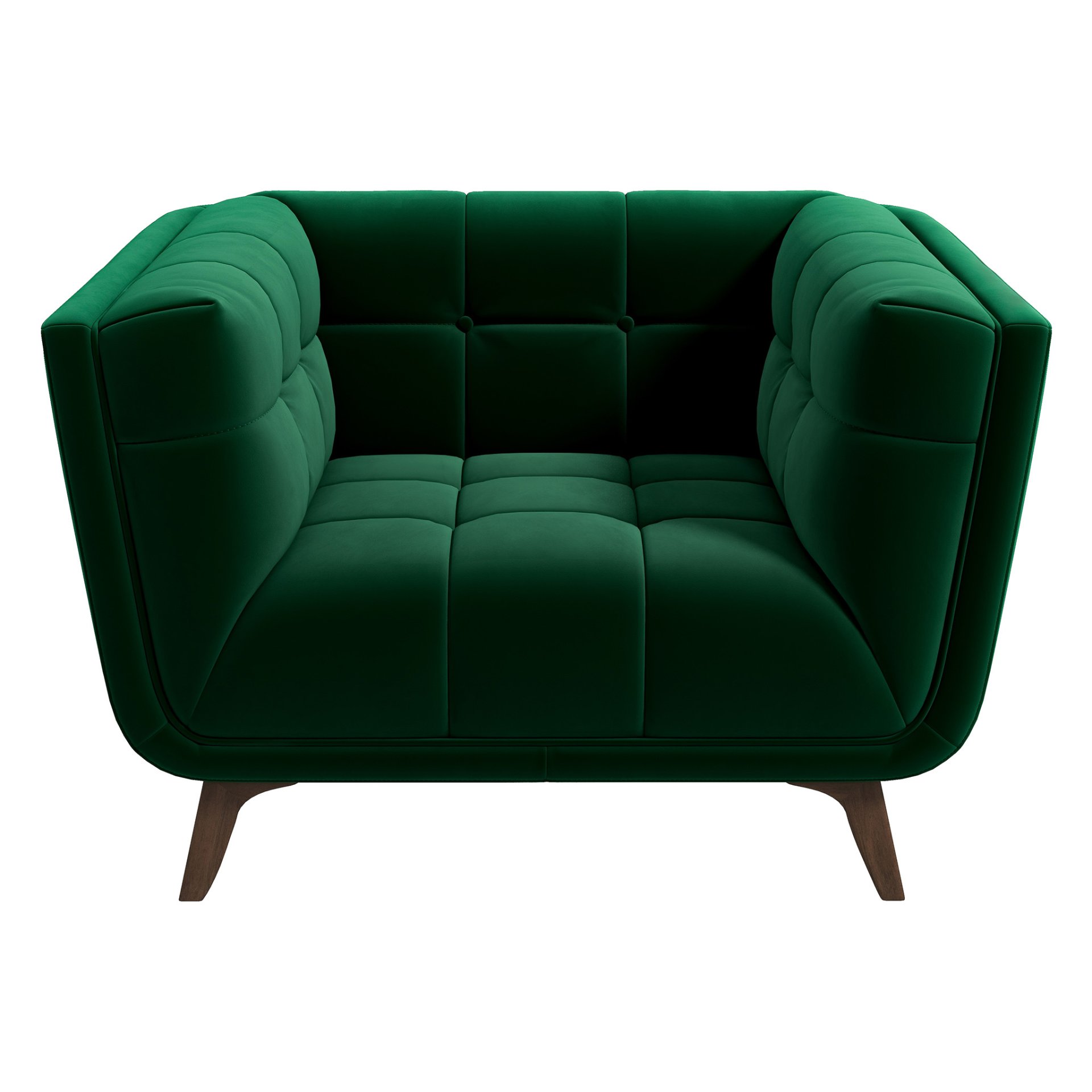 Addison - Lounge Chair Dark - Brown / Dark Green - Image 2