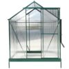 6.3'x4.2'x7' Polycarbonate Greenhouse, Heavy Duty Outdoor Aluminum Walk-In Green House Kit With Rain Gutter, Vent And Door For Backyard Garden - Green - Image 5