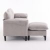 Convertible Combination Sofa, Sofa L Shaped, Sofa With Footstools With Storage Sofa For Living Room, 3 Seater Combination Sofa - Beige - Image 11