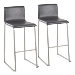 Mara - Contemporary Barstool (Set of 2) - Gray