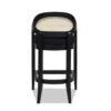 Americana - Mid-Century Modern Cane Back Counter Stool - Jet Black - Image 2