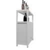Bamboo Large Capacity Storage Cabinet With Shelves For Bathroom And Living Room - White - Image 8