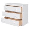 Full Loft Low Study Bed With Cabinet, Shelves And Rolling Portable Desk, Multiple Functions - White - Image 4
