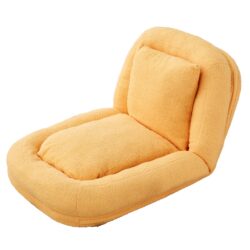 Modern Folding Sofa Chair With 5 Adjustable Positions For Gaming, Meditation, And Relaxation - Yellow