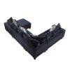 Modern U Shape Sectional Sofa, Velvet Corner Couch With Lots Of Pillows Included, Elegant And Functional Indoor Furniture - Black - Image 8