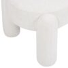 Hugo - Oval Fully Upholstered Bench - Milk Cream White - Image 5