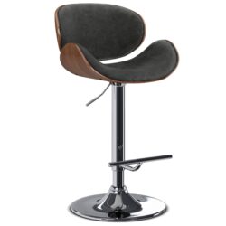 Marana - Bentwood Adjustable Swivel Bar Stool - Distressed Gray