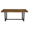 Modern Distressed And Open Frame Dining Table - Oak - Image 3