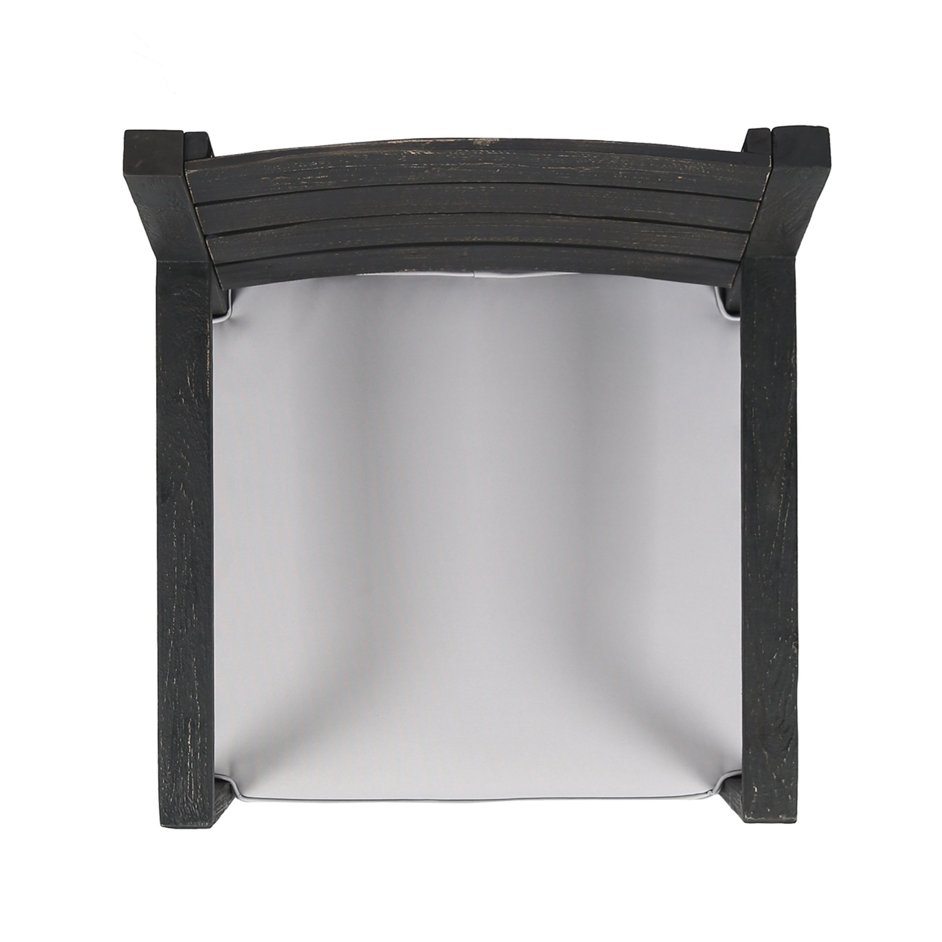 Outdoor 6 Seater Dining Set With Bench - Dark Gray / Light Gray - Image 5