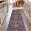 Maval - 2'6'' X 10' Washable Runner Rug - Burgundy - Image 2