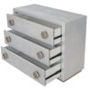 Anpu - Faux Crocodile Skin Console Cabinet - Silver - Image 3