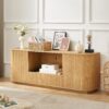 Modern Wavy TV Stand, Rounded Sideboard With Storage - Natural - Image 4