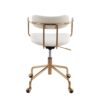 Demi - Contemporary Office Chair - Gold / Cream - Image 4