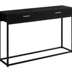 Accent Console Table For Entryway, Storage Drawer, Contemporary & Modern - Black