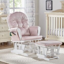 Mason - Glider And Ottoman - White