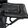 3 Seater Home Theater Recliner Manual Recliner Chair With Two Built-In Cup Holders For Living Room - Black - Image 13