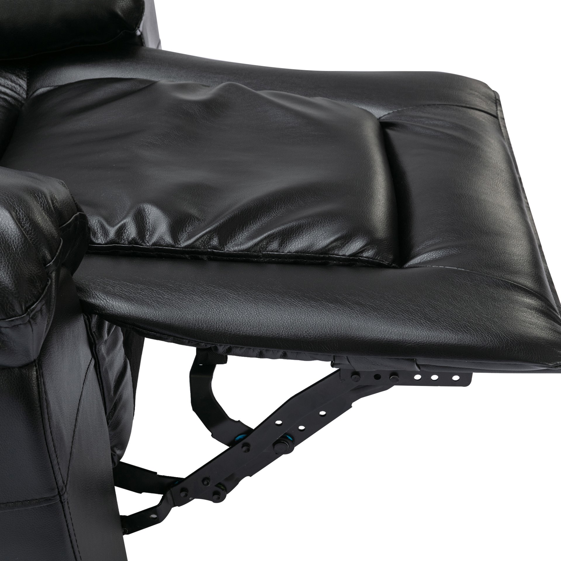 3 Seater Home Theater Recliner Manual Recliner Chair With Two Built-In Cup Holders For Living Room - Black - Image 13