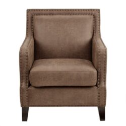 Shasta - Accent Chair With And Nail Buttons - Brown