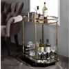 Lacole - Mirrior Serving Cart - Champagne - Image 5