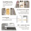 4 Tier All Steel Rotating Bookshelf With 360° Wheels, Large Size Sturdy & Spacious Book Rack, New Style Bookshelf - White - Image 12