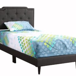 Deb - Twin Bed Upholstered For Cozy Sleep - Black
