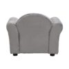 Kids Velvet Upholstered Chair With Ottoman For Comfortable Seating - Gray - Image 10