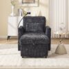 Multifunctional Lazy Person Sofa Recliner With Storage Backrest And Cell Phone Bracket For Living Room Or Bedroom - Black - Image 13