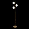 Brilliance - Modern Floor Lamp, Opal Shades And Round Base - Clear / Gold - Image 2