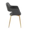 Margarite - Contemporary Dining / Chair (Set of 2) - Gold / Gray - Image 3