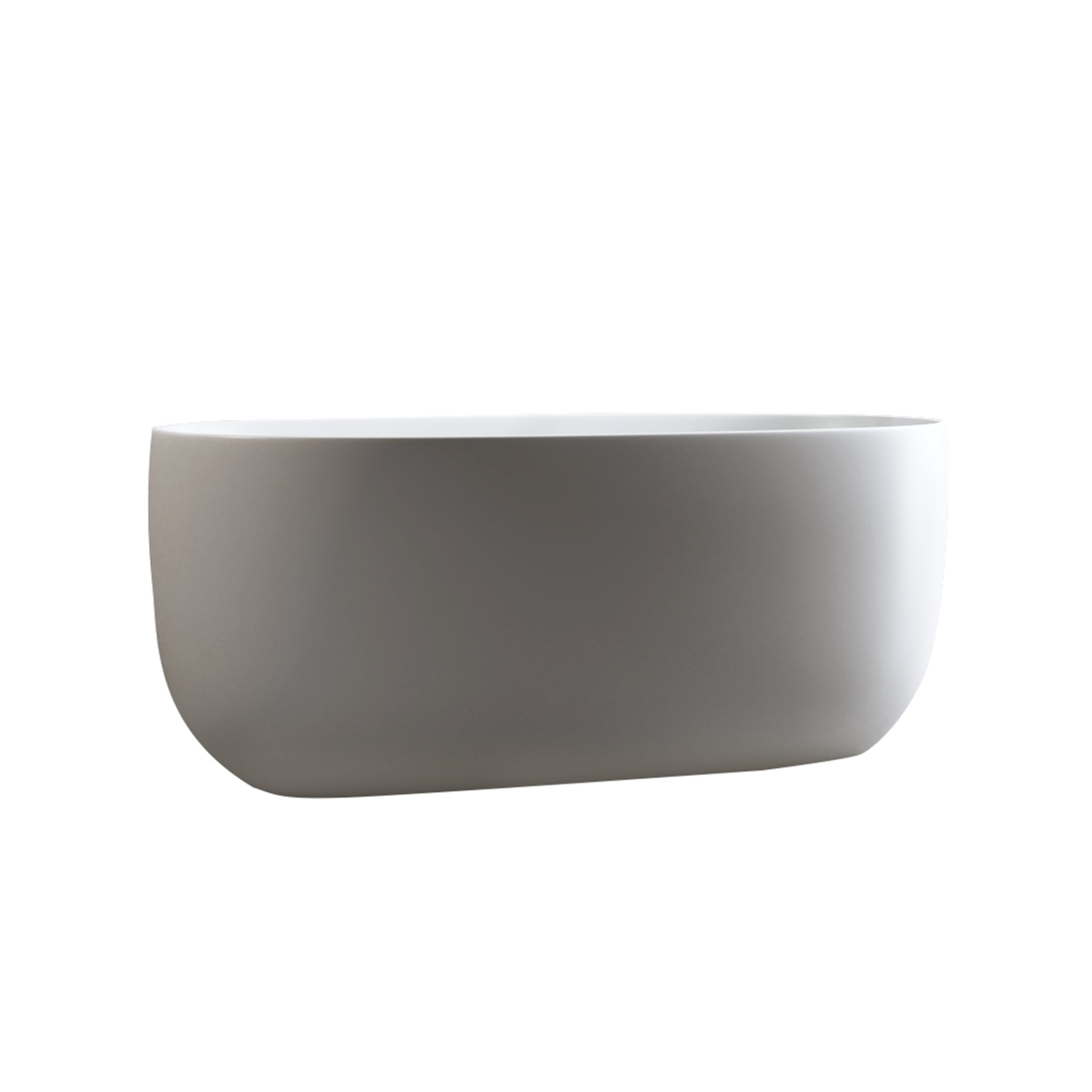 Independent Solid Surface Resin Stone Bathtub, A Modern Designed Independent Bathtub With Pop-Up Drainage And Overflow Pipes, Suitable For Small Households - Matte White - Image 8