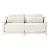 Elegant 2 Seater Sofa With Lumbar Pillows And Ergonomic Design - Beige - Image 14