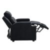 Kids Recliner Chair, Kids Upholstered Couch With One Cup Holder, Toddlers Recliner With Headrest And Footrest - Black - Image 15