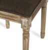 French Country Dining Chair Set With Upholstered Seats And Cane Backrest - Brown - Image 12