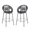 Ferrara - Outdoor Patio Barstool (Set of 2) - Black - Image 4