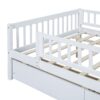 Full Size Daybed Bed With Two Drawers - White - Image 3