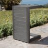 C Shaped Outdoor Table With Aluminum Frame - Gray - Image 2