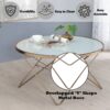 Valora - Glass Top Coffee Table - Champagne - Image 6