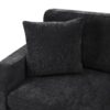 Modern L Shaped Sectional Sofa Bed With Hidden Storage Chenille Upholstery - Black - Image 17