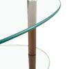 Transparent Oval Glass Coffee Table, Modern Table In Living Room Oak Wood Leg Tea Table 3-Layer Glass Table - Brown - Image 10